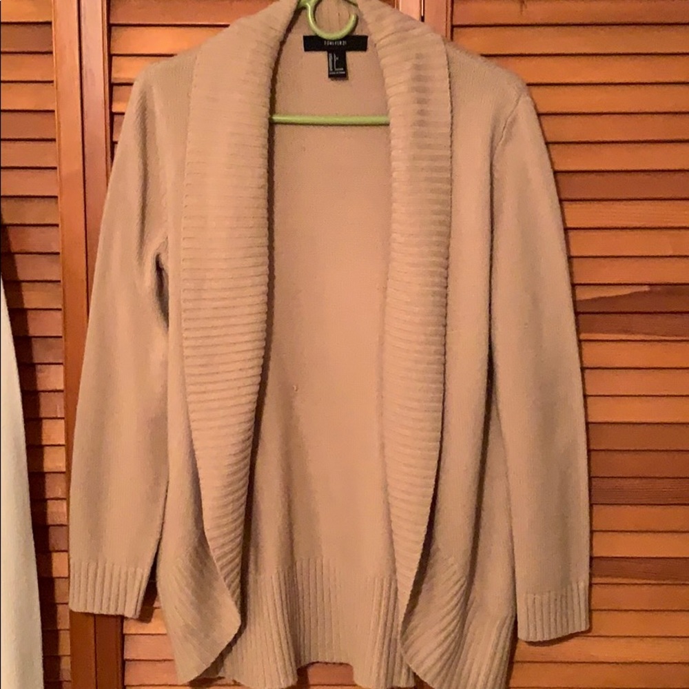 Tan Forever21 oversized cardigan